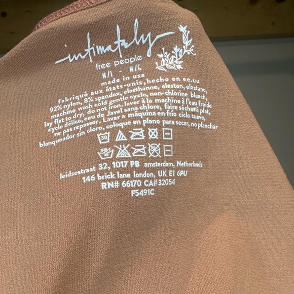 NWOT FREE PEOPLE - Brami Skinny Strap Tank in Nude M/L - Picture 7 of 7